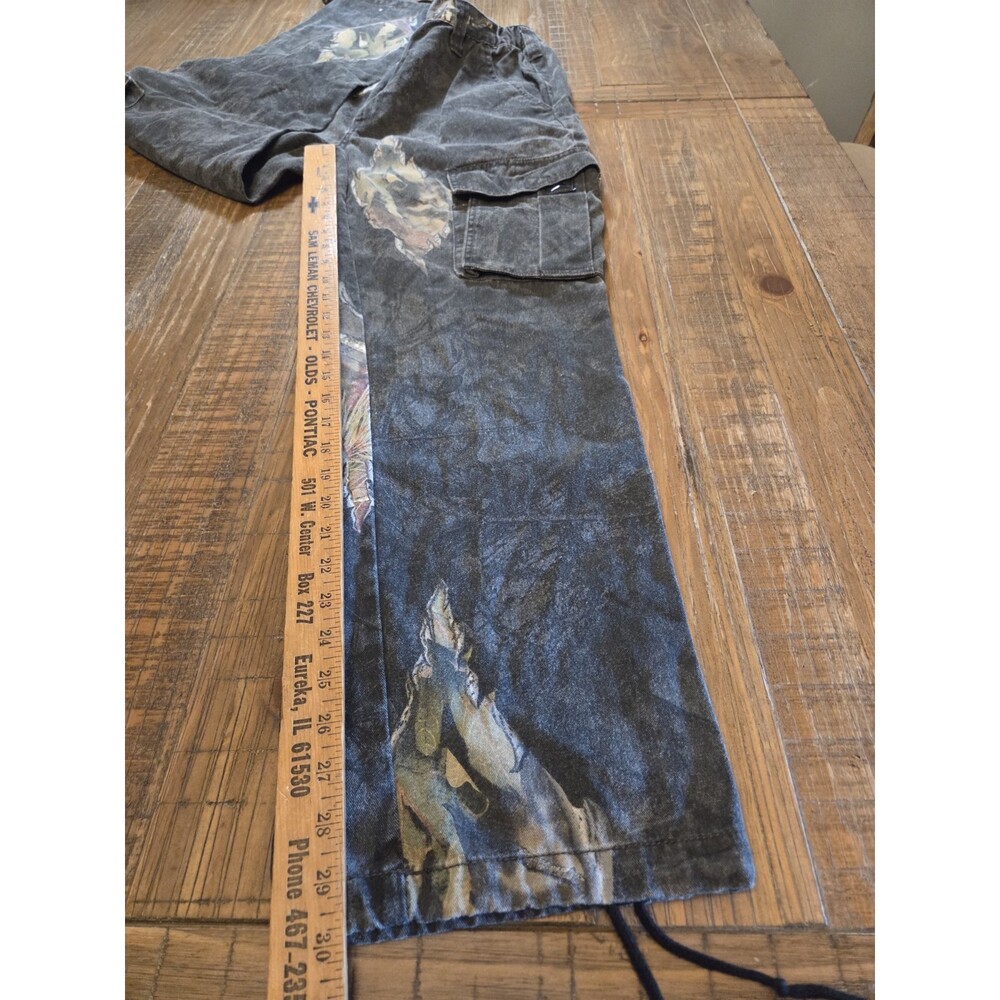 New Mossy Oak Men Break-Up Eclipse Cargo Pants Black Camo  Sz  32x34 - Picture 2 of 7